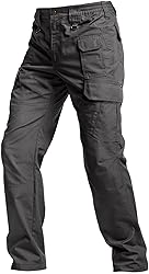 CQR Men's Tactical Pants, Water Resistant Ripstop