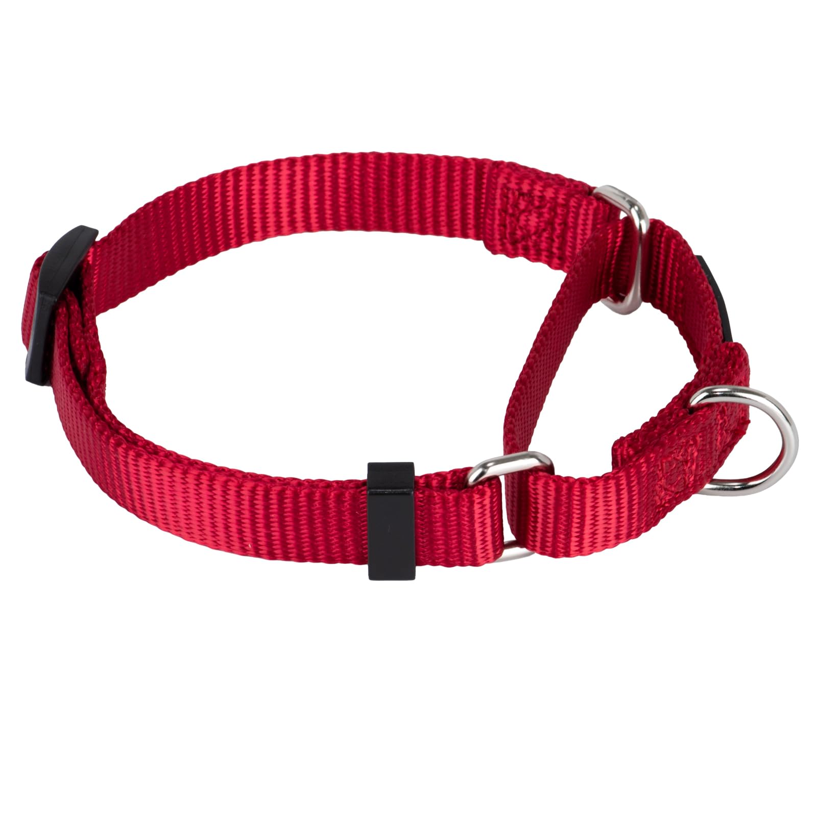 Hyhug Durable Nylon Anti - Escape Martingale Dog Collar for Puppy Boy and Girl Dogs - Walking Training Daily Use. (Small, Red)