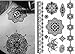 Henna Tattoo (6 Sheets) Body Paints Temporary Tattoo Designs Feathers/Mandala/Cats/Lotus/Bracelet/Elephant/Birds and more