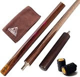 CUESOUL 57 Inch 18oz Jointed Snooker Pool Cue with 6" Walnut Extension