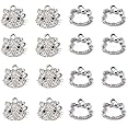 16 Pcs Bulk Cute Silver Charms Bling Full Clear Rhinestones Anime Cat Charms For Jewelry Making, Women Made Dangle Jewelry Pendant Charms Diy Cartoon Crafts Pop Anime Charms For Women