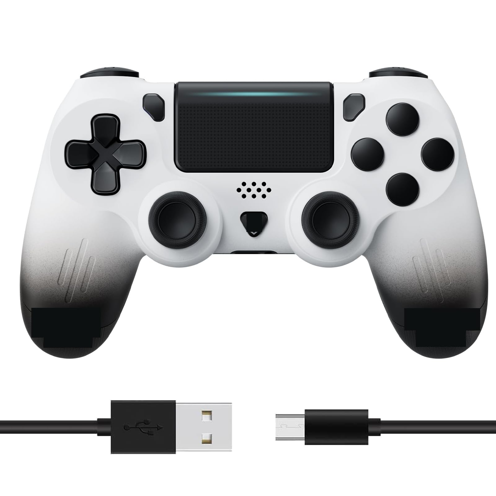 Wireless Controller for PS4 Slim/Pro, Rechargeable Controller with Dual ...