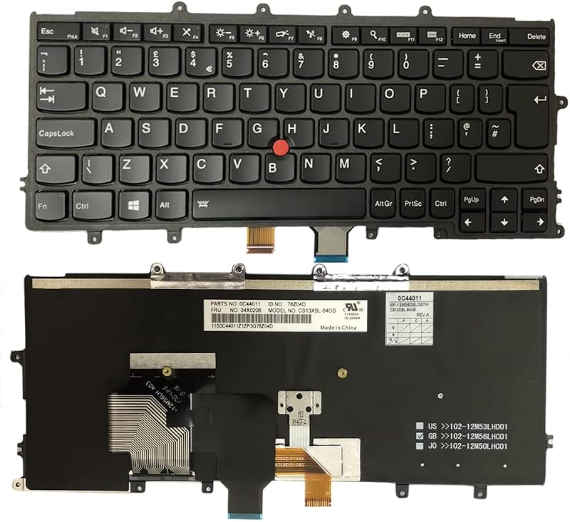 Gintai Backlit Keyboard UK Layout for Lenovo ThinkPad X230S X240 X250 X260 X270