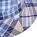 Exemaba Toddler Sun Hat for Boys Girls - Baby Brim Sun Protection Hat Double-Sided Available Kids Play Hat Children Caps, Blue Grid, 18.9