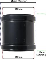 Spares2go 110mm 4in Soil Waste Pipe Double Socket Push Fit Straight Coupler view 3