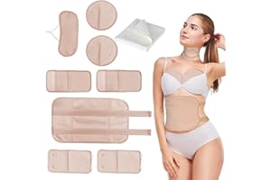 FHJBJA 9Pcs Organic Cotton Castor Oil Pack Wrap Kit -Valentines Day Love Gifts for Women Reusable Hot/Cold Compress Pads with