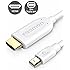 Fosmon Mini DisplayPort (Mini DP/mDP/ ThunderBolt/ThunderBolt 2 Port Compatible) to HDMI Adapter Cable - White - 6ft (1920x1080@60Hz)