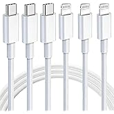 iPhone Charger 3Pack 10 FT USB C to Lightning Cable [Apple MFi Certified] | Type C Power Delivery Fast Charging Cord Compatible with iPhone 14 13 12 11 Pro Max XS Max XR X 8 iPad,White