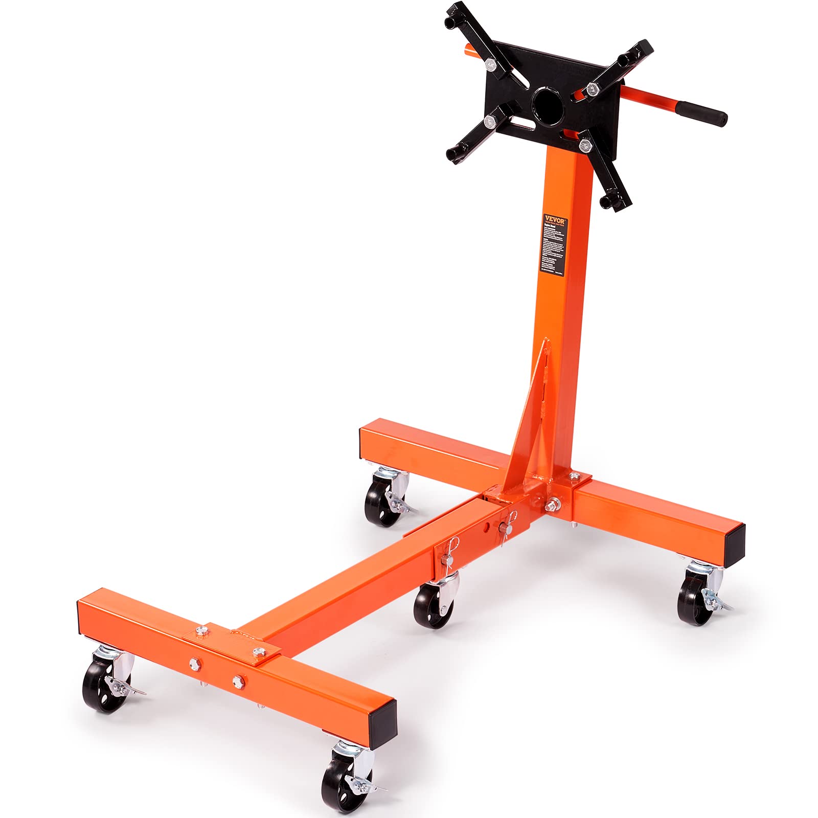 Photo 1 of ** MISSING INSTRUCTIONS**
VEVOR Engine Stand, 3/4 Ton (1500 LBS) Capacity Engine Motor Stand, with 360-Degree Rotating Head, Heavy-Duty Steel Engine Lift Stand with 5-Casters, 4 Adjustable Arms, Orange