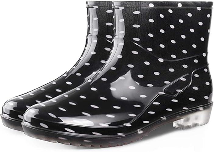 Amazon G7lz レインブーツ ショートブーツ レディース Pvc 靴 大人 女性用 オールシーズン おしゃれ かわいい 無地 ヒール 履き口 ゆったり シンプル 雨靴 梅雨 屈曲性 履きやすい 防水性 滑り止め 柔らかい レインシューズ G7lz レインシューズ