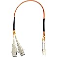 OpZonik 1FT LC to SC Fiber Optic Adapter Cable Multimode OM1 62.5/125 Duplex, LC Male to SC Female Fiber Adapter Cable – 0.3 Meter (1 FT)