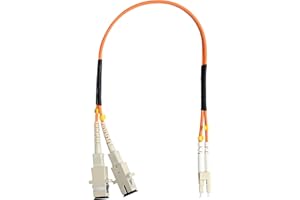 OpZonik 1FT LC to SC Fiber Optic Adapter Cable Multimode OM1 62.5/125 Duplex, LC Male to SC Female Fiber Adapter Cable – 0.3 