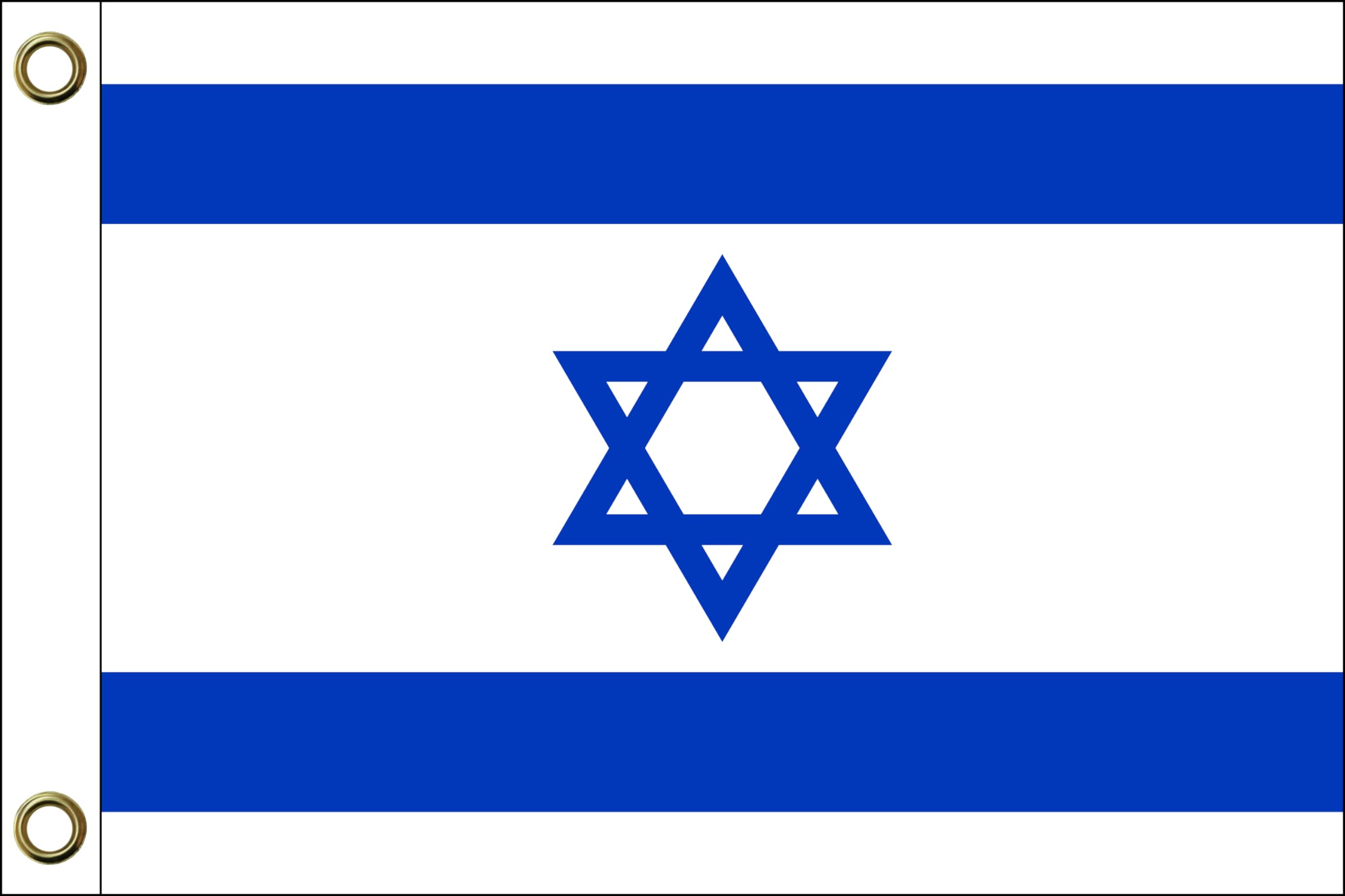 Israel flag, 150 cm x 90 cm / 90 x 150 cm, weatherproof and durable, polyester with two eyelets
