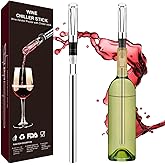 Wine Chiller Wine Aerator, 3-in-1 Stainless Steel Iceless Wine Bottle Cooler Stick, Aerating Pourer and Decanter Spout - Perf