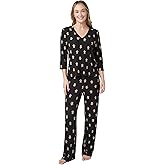 HUE womens Ultra Ribbed 2 Piece Pajama Gift Set – Includes Cozy Long Sleeve Pj Top and Pj Pant