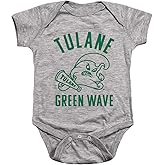 Tulane University Official One Color Logo Unisex Infant Snap Suit for Baby