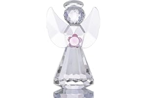 Movdyka Crystal Angel Gifts for Women Guardian Angel Statues Figurines Home Decor Art Collectible Glass Angel Gifts for Mom G