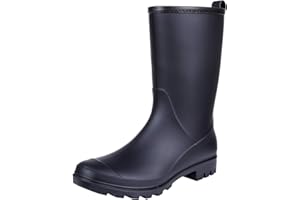 LITFUN Women's Mid Calf Rain Boots Waterproof Lightweight Garden Shoes