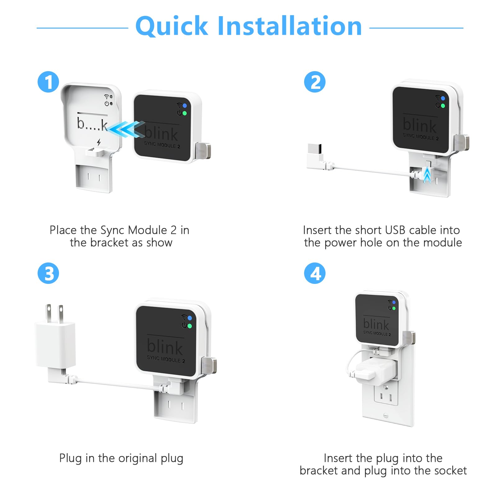 256GB USB Flash Drive for Local Video Storage with The Blink Sync Module 2 Mount (Blink Add-On Sync Module 2 is NOT Included)