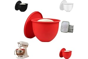 Mixaid Silicone Bowl Liners for KitchenAid 4.5 & 5 Qt Tilt-Head Mixers, Reusable Food-Grade Inserts with Lids, Dishwasher-Saf