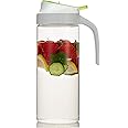 Karafu Water Pitcher with Lid & Airtight Locking Spout 50 Oz, Heat Resistance Glass Carafe for Water Coffee Tea & Other Beverages