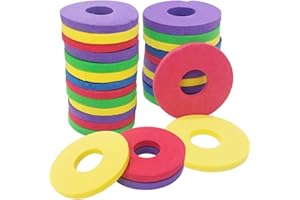 ArtCreativity Foam Disc Refill, Set of 48, Refill Pack for Disc Launcher Gun Set, Assortment of Colors, Foam, Outdoor Games a