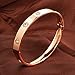 JOVO LOVE Jewelry 18 k Rose Gold Love Bangle Bracelets For Women Set In Stone Stainless Steel Crystal Love Bracelet Band Jewelry Gift Promotion Size 7''
