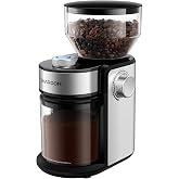 SHARDOR Electric Burr Coffee Grinder 2.0, Automatic Coffee Bean Grinder for Home Use, Adjustable Burr Mill with 16 Precise Settings for Espresso &amp; French Press, Silver