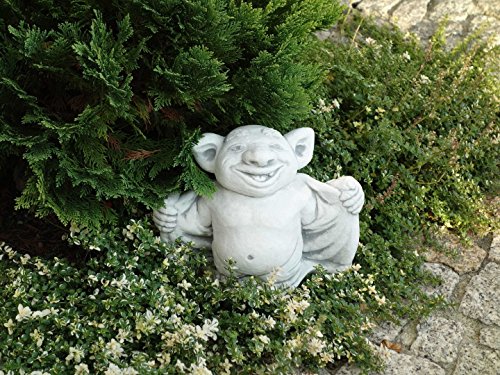 gartendekoparadies.de Lustiger Troll Fledermaus Dracula aus Steinguss, frostfest – Bild 6