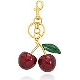 Cherry Keychain Cherry Bag Charm Accessories for Women Cute Red Purse Charms Keychains for Women Valentines Day Gifts
