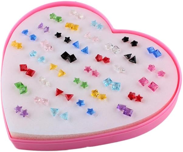 Amazon Co Jp Blesiya 女性 可愛い ピアス スタッド 盛り合わせ 人気 ジュエリーセット ハートボックス 36ペア 贈り物 全４ 種類選べ １ ジュエリー