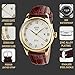 CIVO Mens Watches Luxury Waterproof Date Calendar Wrist Watches for Men Leather Stainless Steel Casual Business Dress Watch Fashion Classic Analogue Quartz Watch (2 Brown Leather Watch)