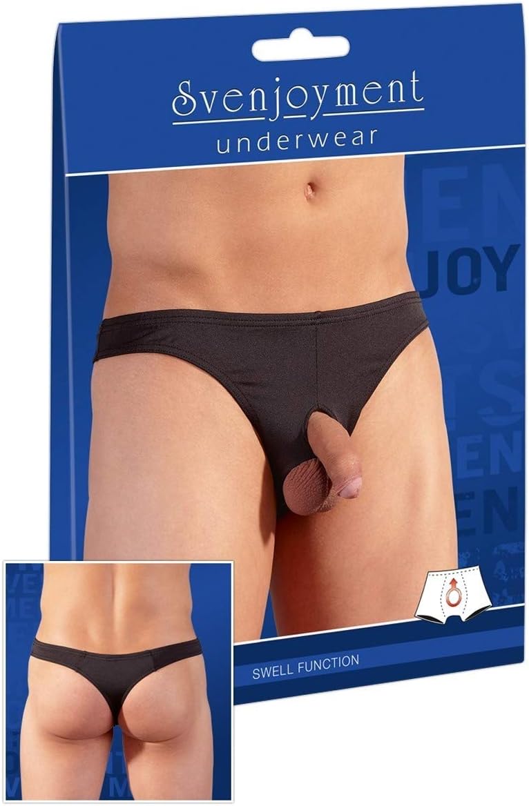 Svenjoyment Underwear Small Black Men's Rio String, S (Pack of 1) - Image 4