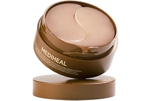 Mediheal Retinol Collagen Under Eye Patches - Korean Hydrogel Eye Pads (60 patches) with 95% Retinol & 5 Micro Collagen. Nourishing & Non Irritating Eye Gel Mask. Sealing Cap & Spatula Included.
