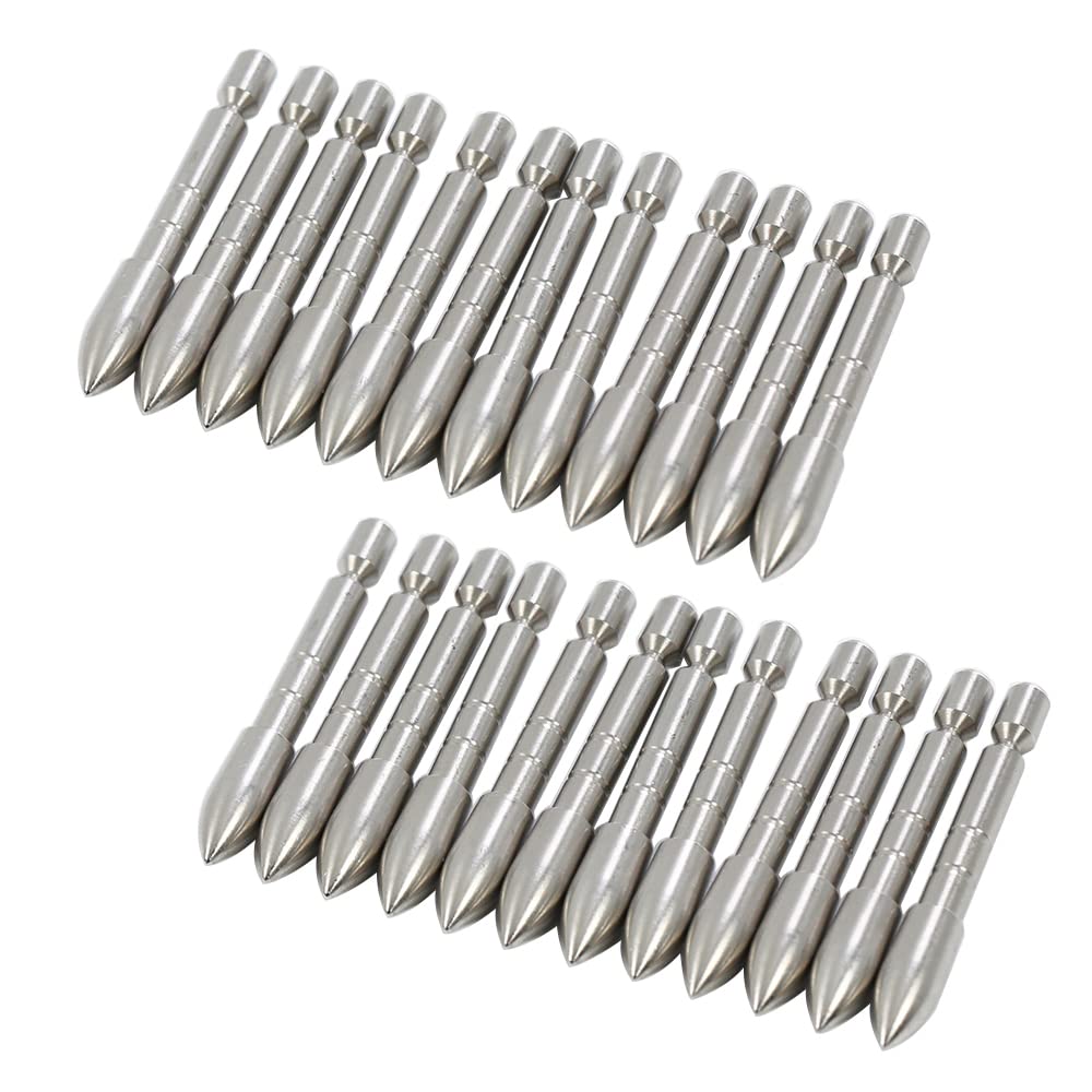 BICASTER 24pcs Arrow Broadheads for ID4.2mm/.165in Arrows Stainless Steel (80 grains)