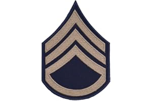 Epic Militaria Pair of Reproduction World War 2 US Army Khaki Rank Patch (Staff Sergeant)