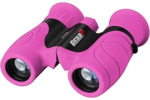 REAPP Binoculars for Kids High-Resolution 8x21, Gift for Boys & Girls Shockproof Compact Kids Binoculars for Bird Watching, Hiking, Camping, Travel, Learning, Spy Games & Exploration (Rose Pink)