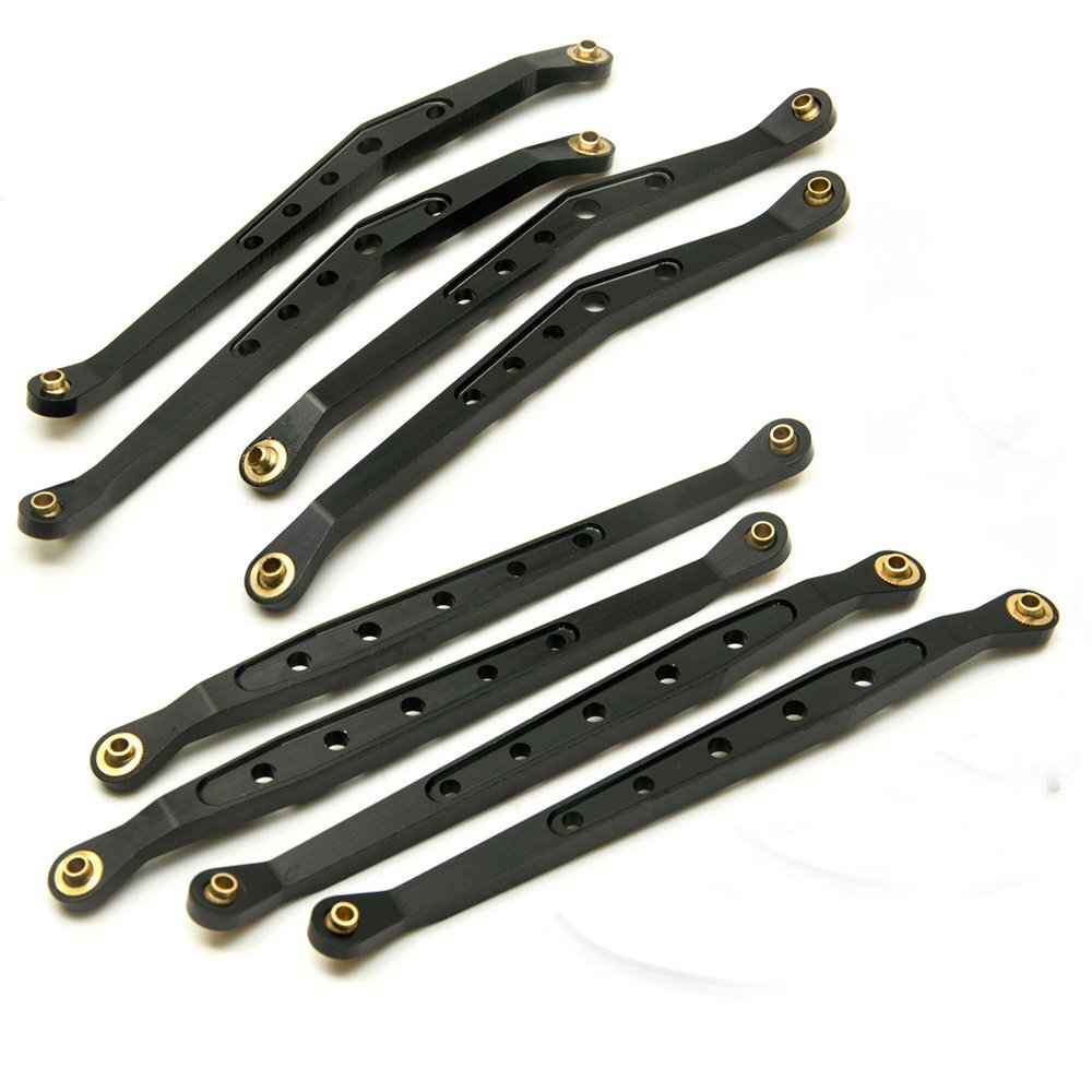 AXspeed 1 Set Aluminum Alloy Upper & Lower Suspension Links For Wraith AXIAL 1/10 RC Crawler Car Black #A