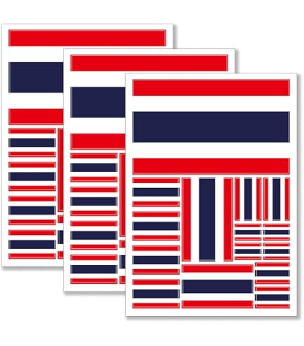 Thailändische Flagge Vinyl-Aufkleber – 2 Stück, Je 7,5 X 3,8 Cm, Wetterfest & Selbstklebend Für Auto, Helm, Fenster