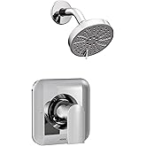 Moen Genta LX Chrome Posi-Temp Pressure Balancing Eco-Performance Modern Shower Trim, Shower Head and Lever Handle, Valve Req