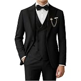 SPTALLFITJSV Men's Tuxedo Suit 3 Piece with Bow Tie | Slim fit suits for wedding, party, prom, homecoming and business events