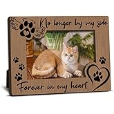Cat Memorial Photo Frames Dog and Cat Loss Remembrance Gift Sympathy Keepsake for Pet Lovers Condolence Present for Pet Owner No Longer by my Side Forever in my Heart Picture Frames 4x6 Photo - YY005