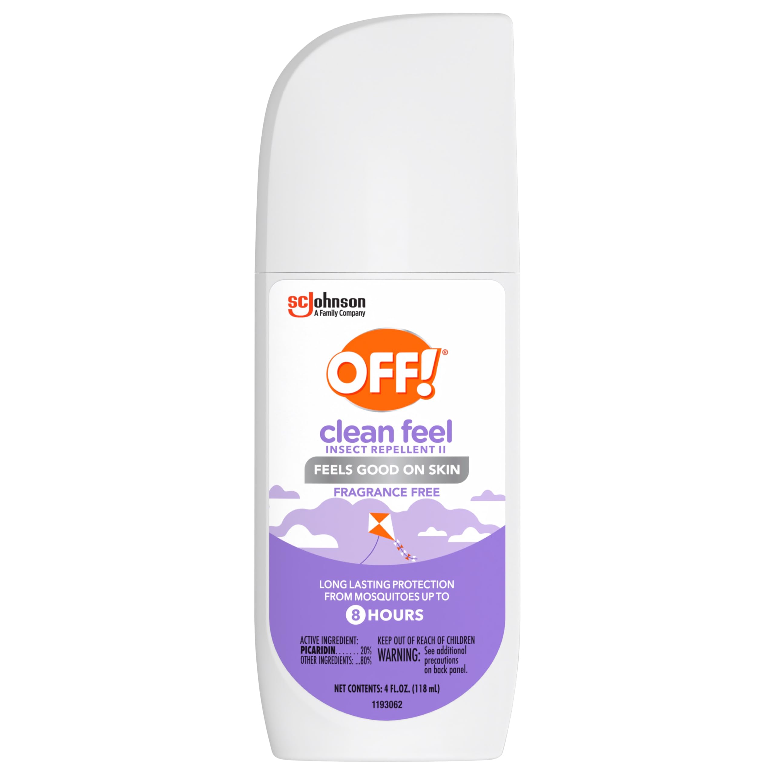 OFF! Clean Feel Insect Repellent Spritz with 20% Picaridin, Bug Spray with Long Lasting Protection from Mosquitoes and Ticks, Feels Good on Skin, 4 oz