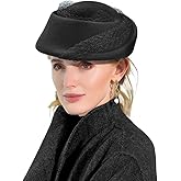 Small Top Hats for Women Elegant Winter Vintage Beret Wool Felt Fedoras Ladies Luxury Wedding and Church Cap Female