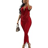 Doweha Women's Sexy Summer Two Piece Outfits Sleeveless Backless Deep V Neck Tank Tops And High Waisted Pants Matching Sets