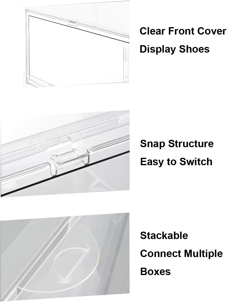 stackable clear shoe drawers on Shoe Organizers Shoe Storage Boxes Clear Plastic Stackable Shoe Organizer Home Kitchen