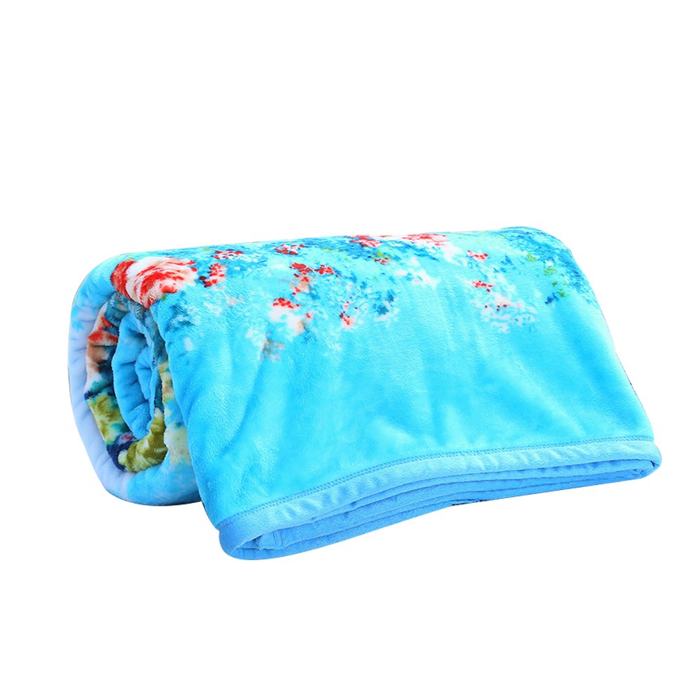 MYLUNE HOME Faux Fur Mink Fleece Blanket Throws with Flower Pattern on Chair Sofa and Bed Full/Queen/King Size