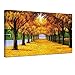 Pyradecor 40-Inch-by-20-Inch Far-seeing Modern Landscape Giclee Framed Stretched Canvas Print