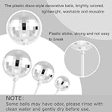 ASTARON 20 Pcs Silver Disco Ball Cake Toppers Sticks Party Decor view 3