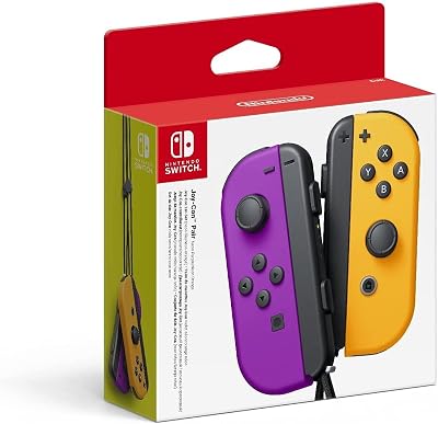 Nintendo Joy-Con Pair Neon Purple Neon Orange for Nintendo Switch Bluetooth
